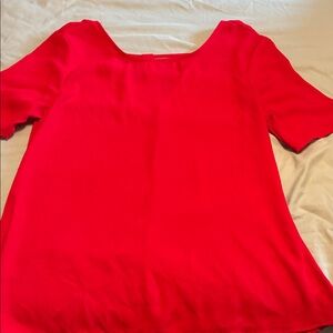 Women’s Short Sleeve Scoop Neck Top - Red